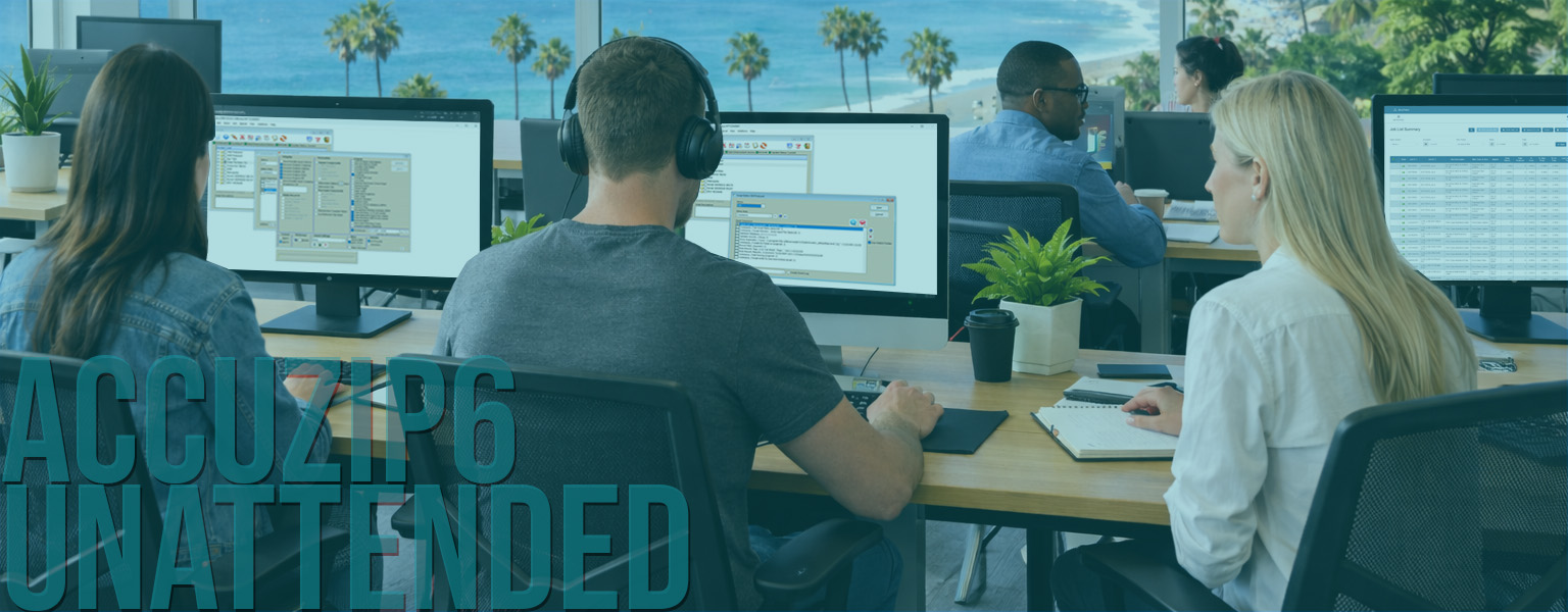 Process jobs in AccuZIP6 unattended