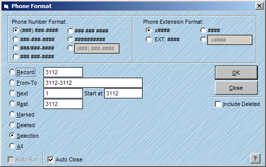Parse Phone Window
