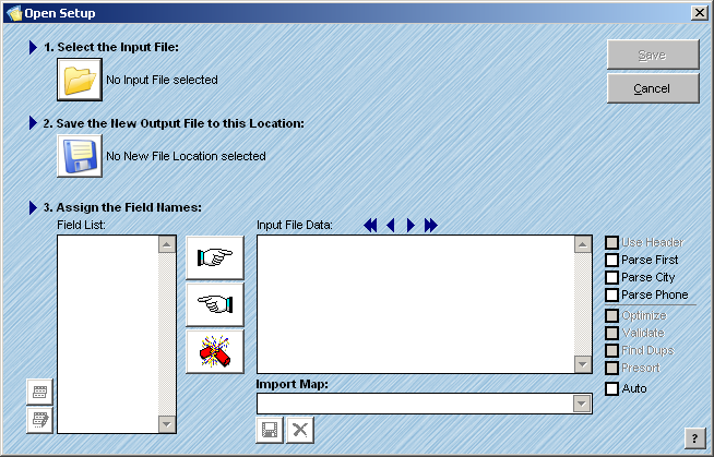 Open Setup window within the Script Editor